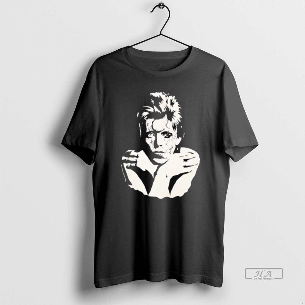 Official David Bowie Portrait Classic Retro Black T-Shirts, Hoodie, Sweatshirt | RetroVerseTees.com