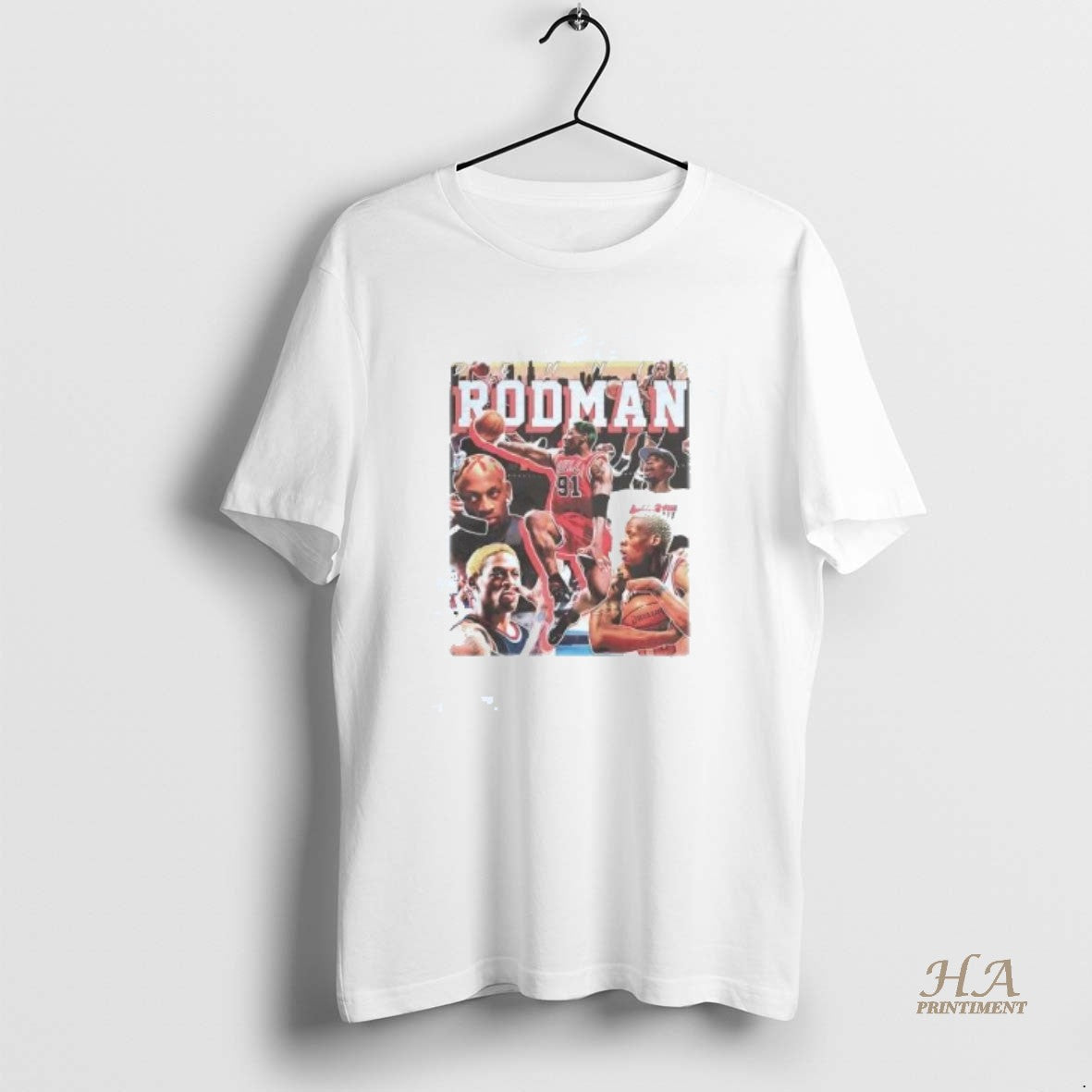 Official Dennis Rodman Picture Collage Chicago Bulls