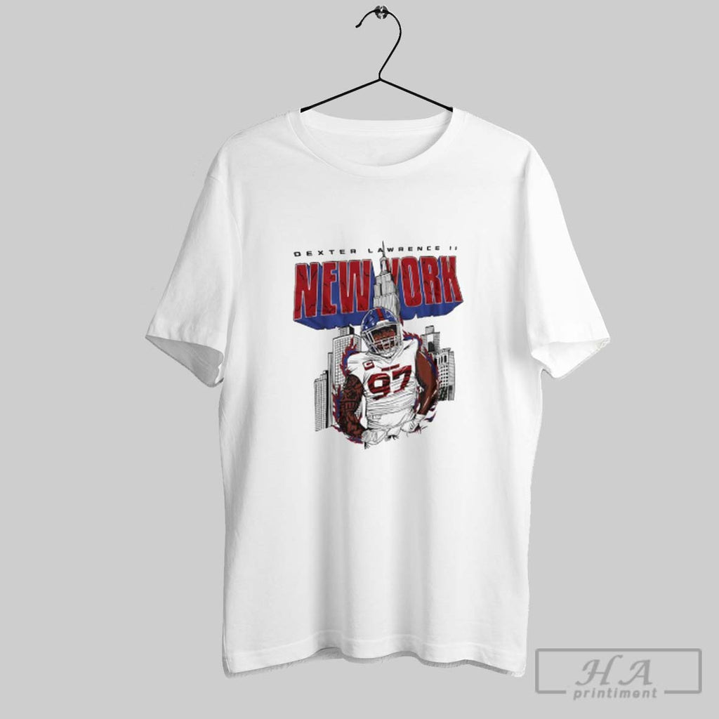 Official Dexter Lawrence Ii New York Cityline T Shirt White