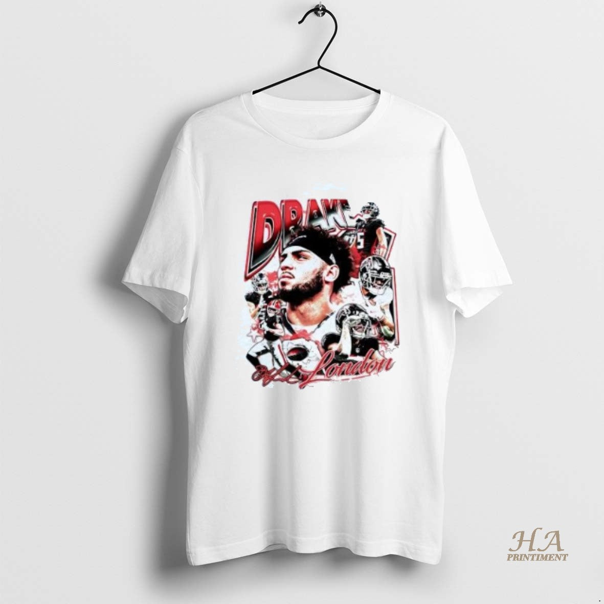 Official Drake London Picture Collage Signature