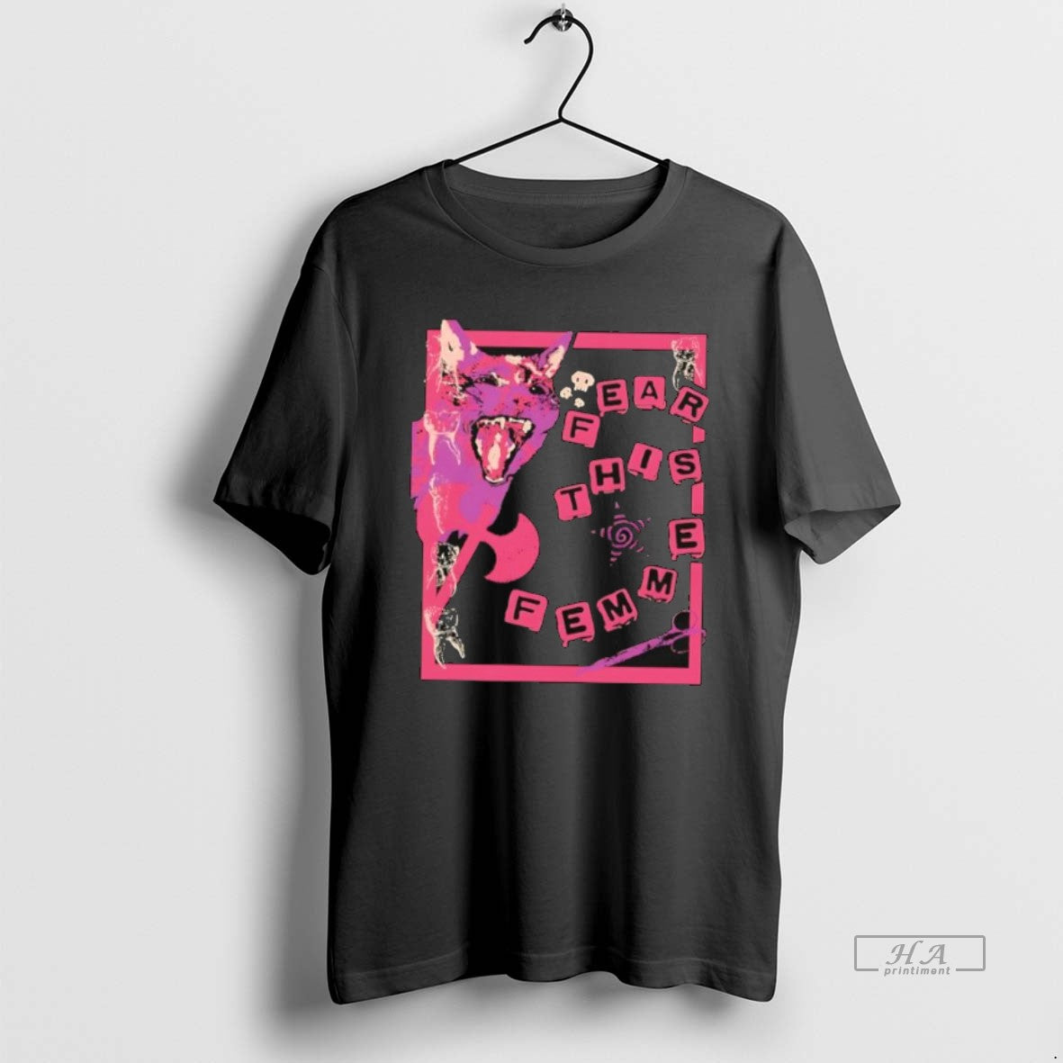 Official Fear This Femme Dog Art Retro T-Shirts, Hoodie, Sweatshirt | RetroVerseTees.com