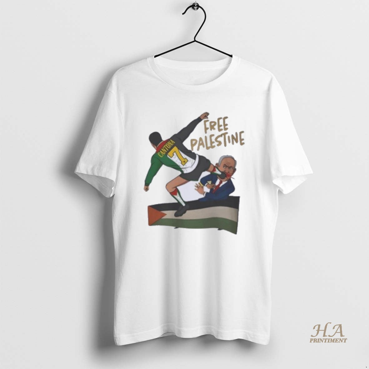 Official Free Palestine Eric Cantona Kung Fu Kick