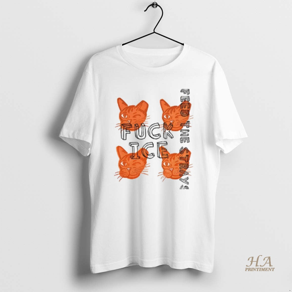 Official Fuck Ice Orange Cats Feed The Strays Political