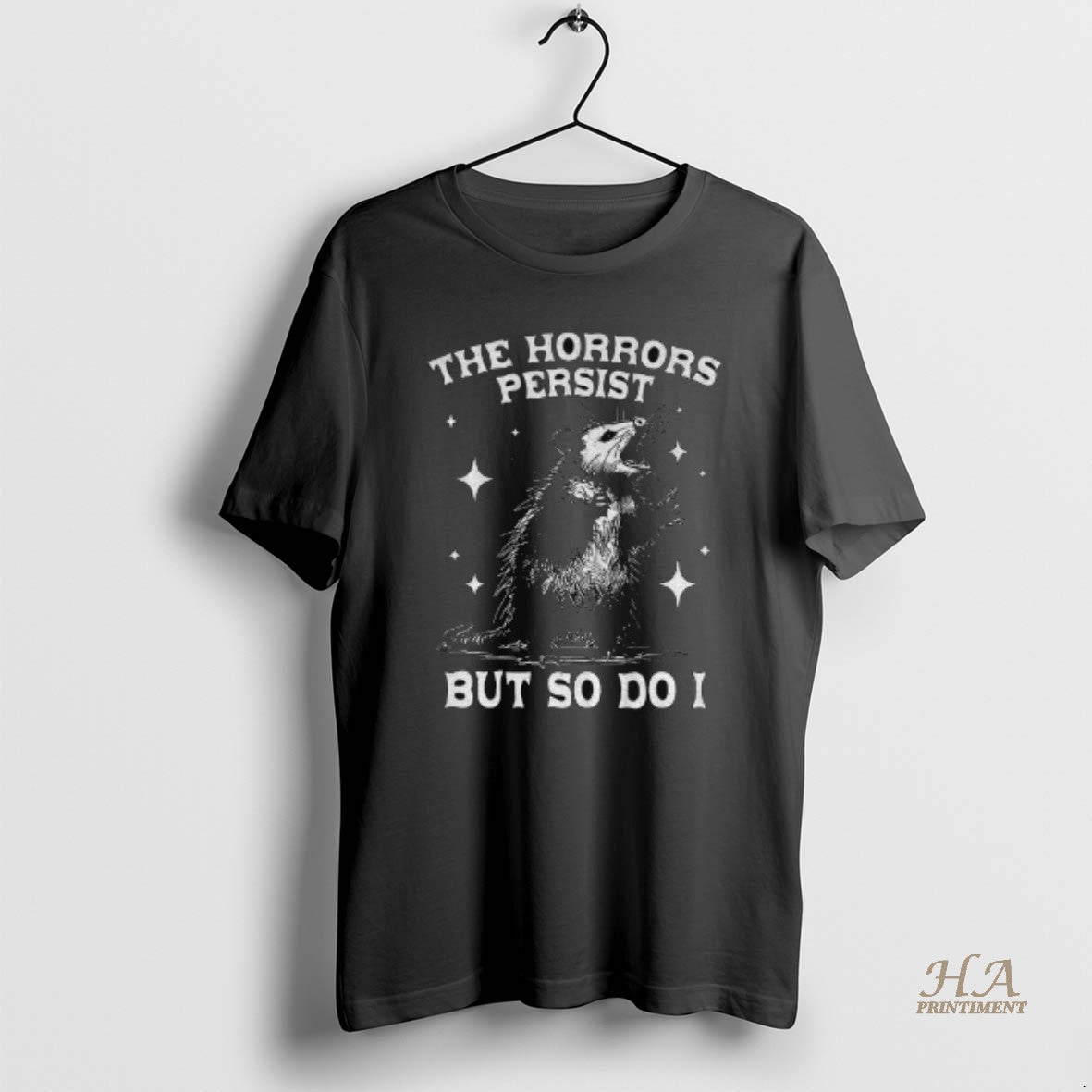 Official Funny Possum Says 90s Graphic The Horrors Persist But So Do I