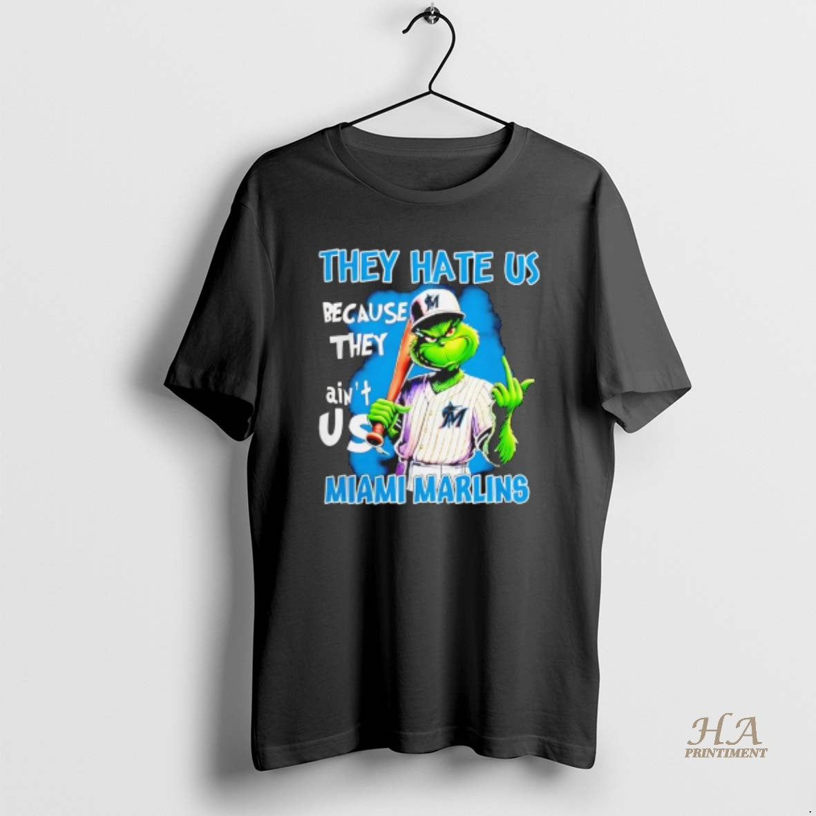 Official Grinch They Hate Us Because Aint Us Miami Marlins Christmas 25