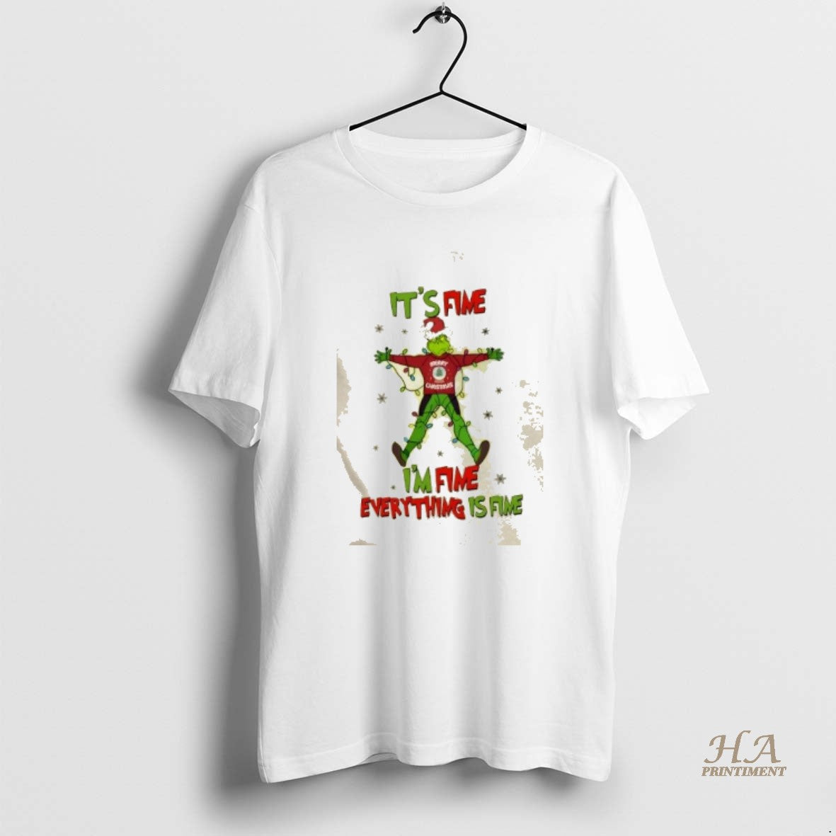 Official Grinch Merry Christmas Its Fine Im Fine Everything Is Fine