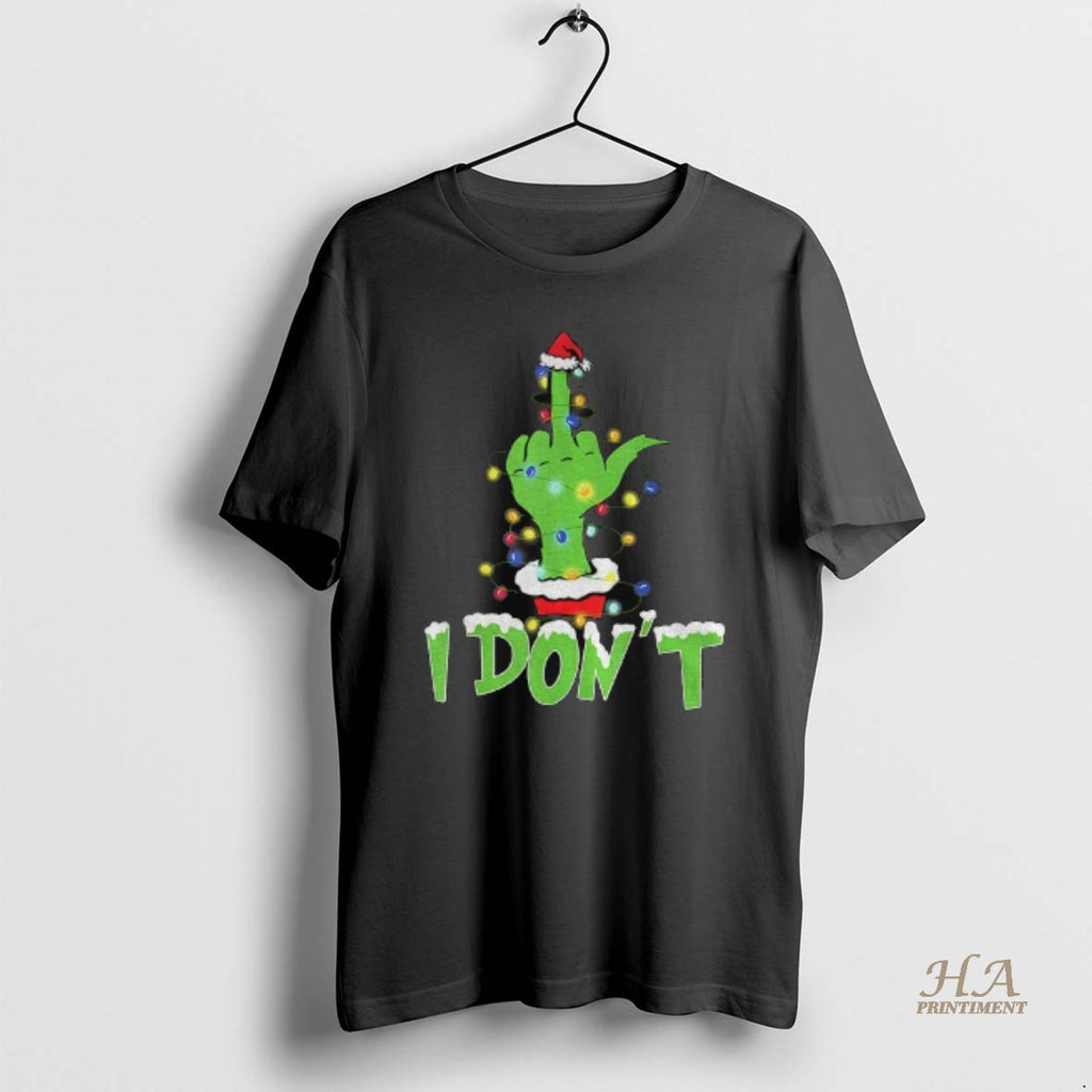 Official Grinch Middle Finger I Dont Merry Christmas