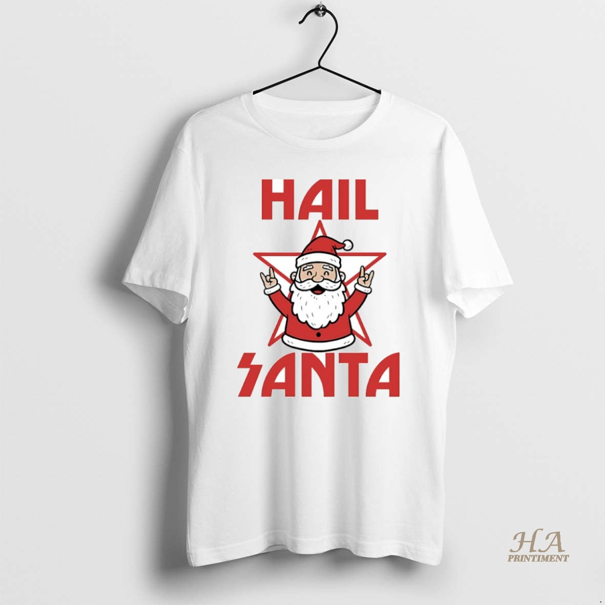 Official Hail Santa Rock And Roll Christmas Circle