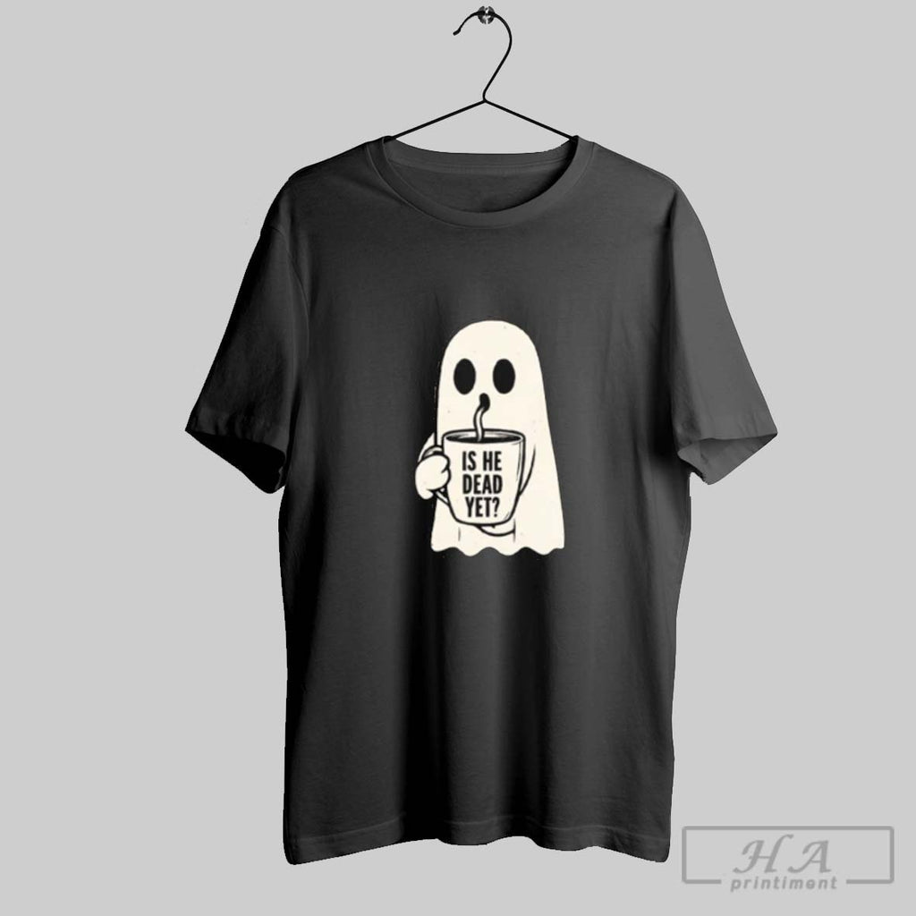 Official Halloween Is He Dead Yet Ghost Print Casual Shirt Mens Womens Shirts New