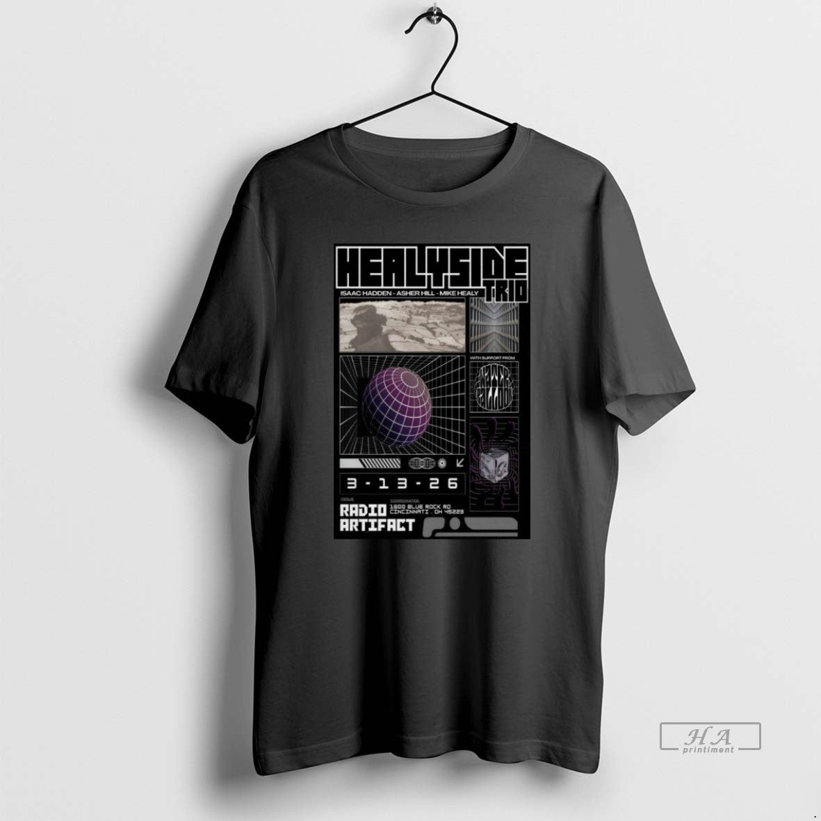 Official Healyside Trio Mar 13 2026 Radio Artifact Cincinnati Oh T-Shirts, Hoodie, Sweatshirt | RetroVerseTees.com