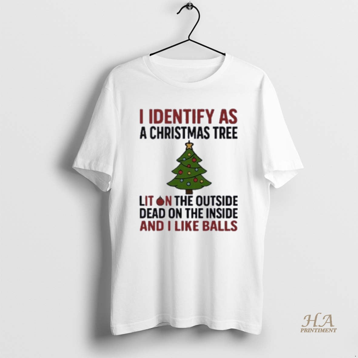 Official I Identify As A Christmas Tree Lit On The Outside