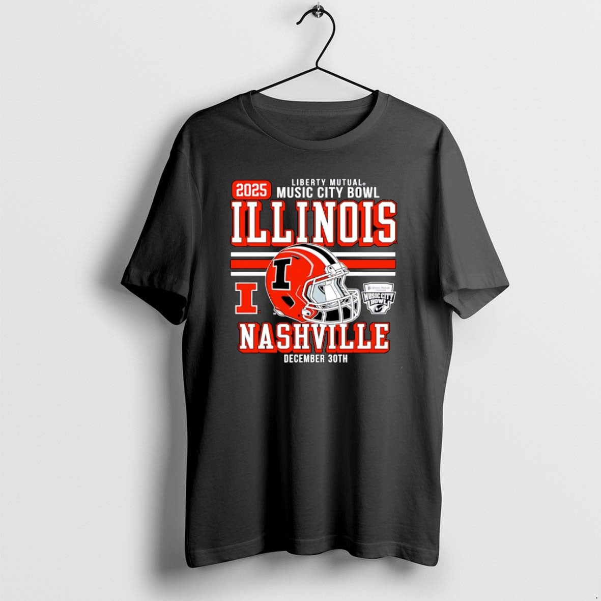 Official Illinois Football 2025 Music City Bowl Helmet Christmas T-Shirts, Hoodie, Sweatshirt | RetroVerseTees.com