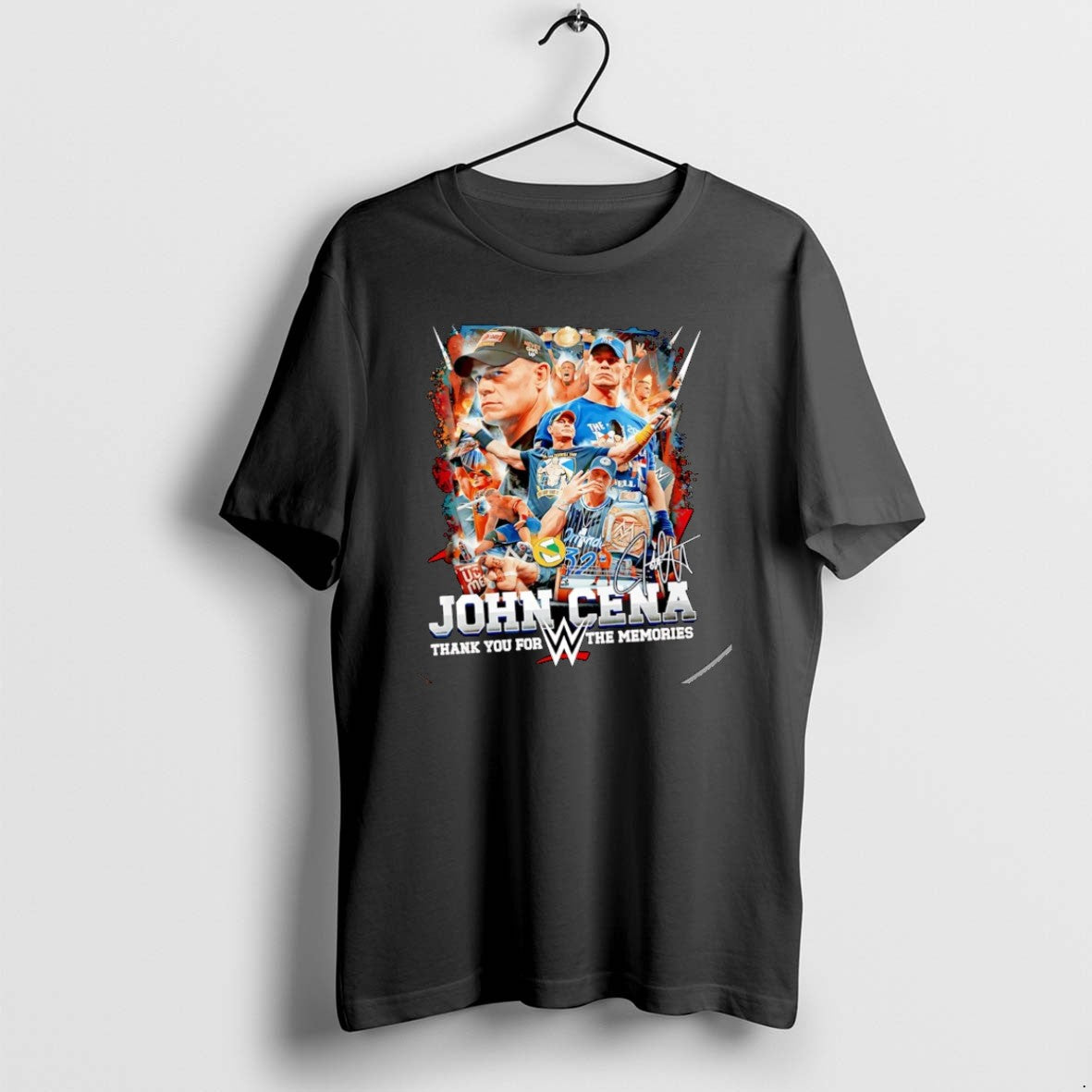 Official John Cena Thank You For The Memories Signature Christmas T-Shirts, Hoodie, Sweatshirt | RetroVerseTees.com