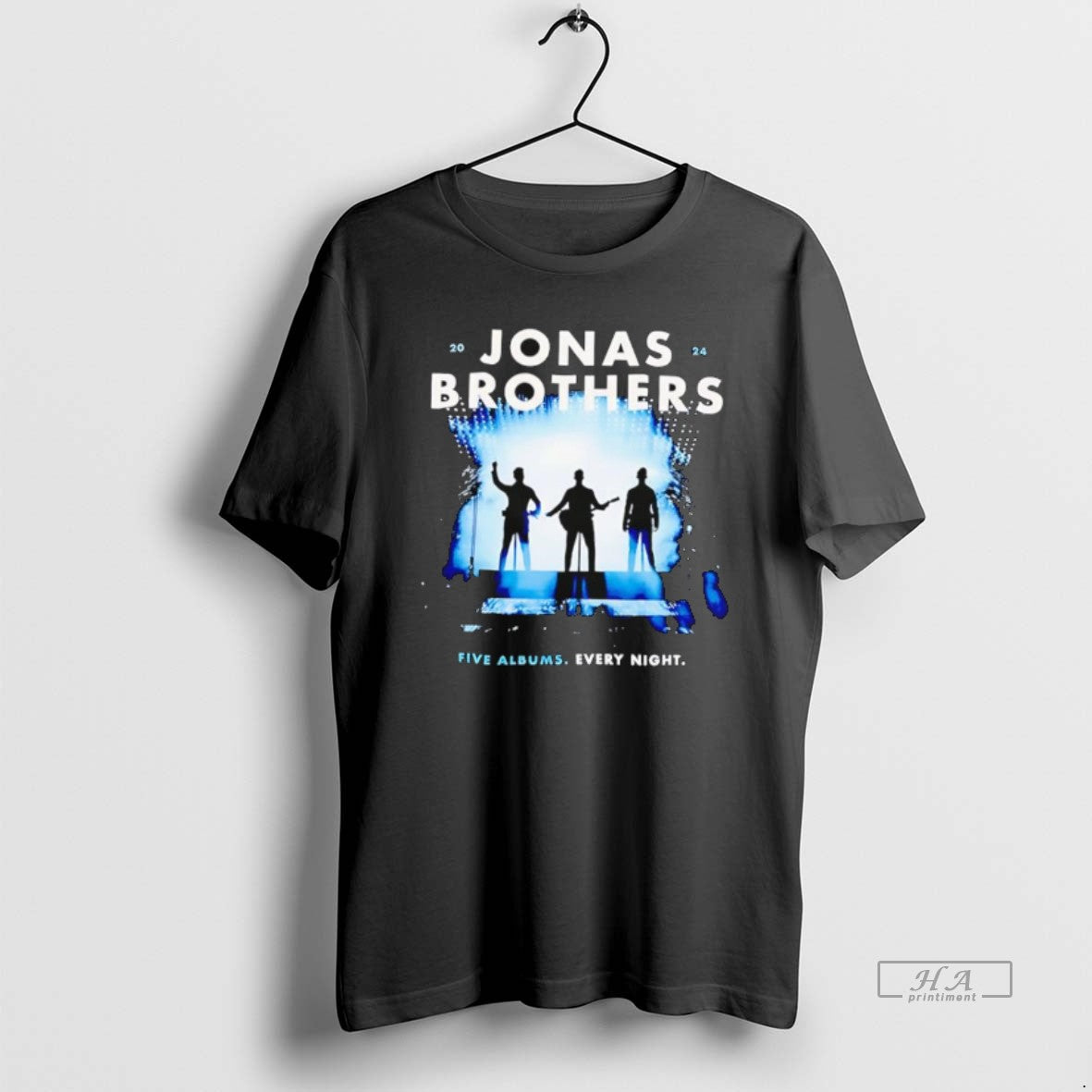 Official Jonas Brothers Five Albums Every Night T-Shirts, Hoodie, Sweatshirt | RetroVerseTees.com