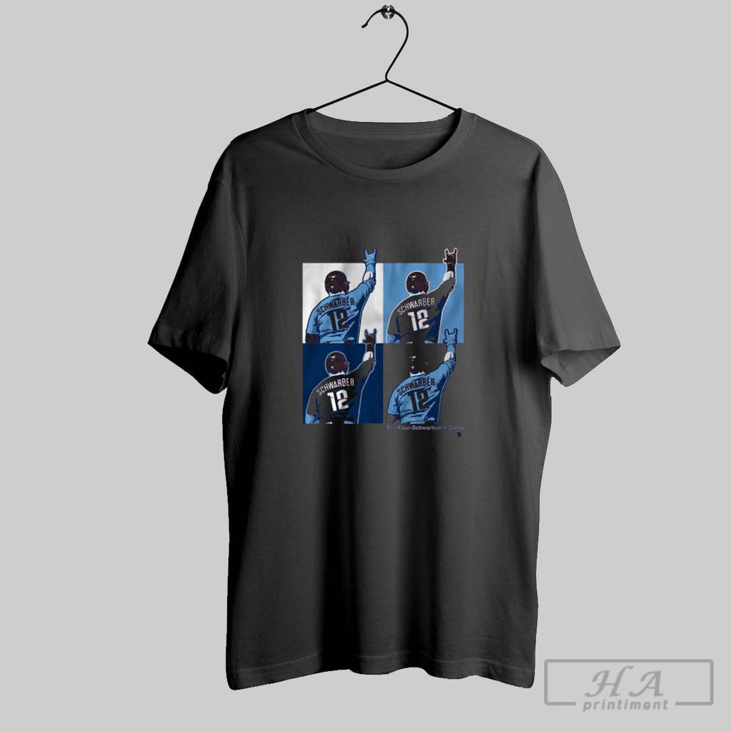 Official Kyle Schwarber The Four Schwarbomb Game Philadelphia Phillies Mlb Tee Shirt 2025
