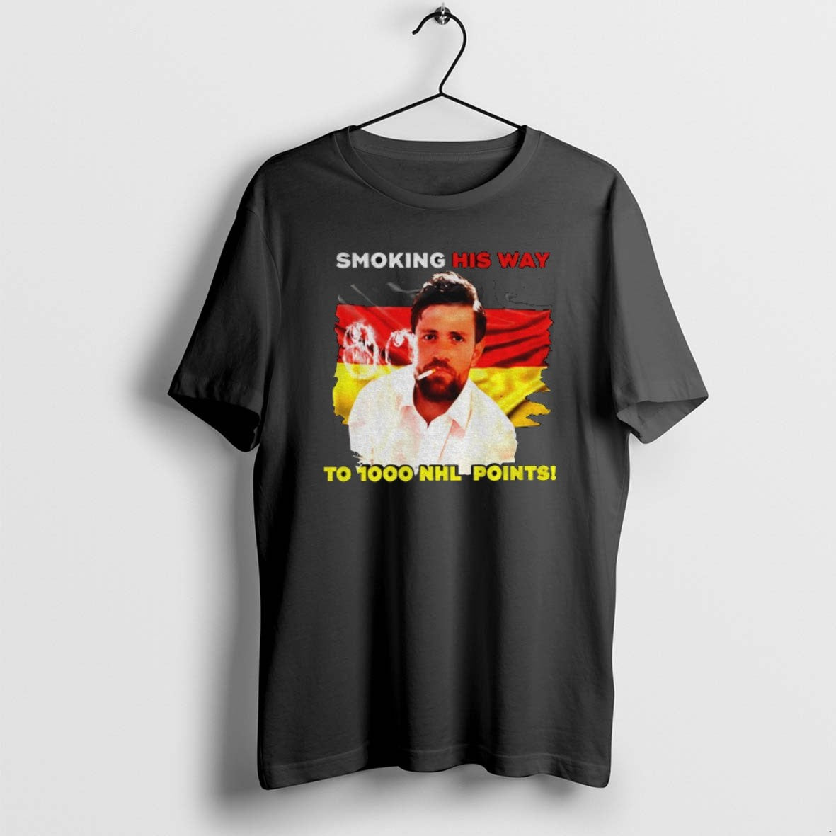 Official Leon Draisaitl Smoking His Way To 1000 Point Flag T-Shirts, Hoodie, Sweatshirt | RetroVerseTees.com