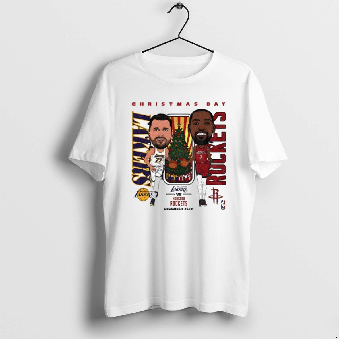 Official Luka Doncic Los Angeles Lakers Vs Kevin Durant Houston Rocket Basketball Christmas Day T-Shirts, Hoodie, Sweatshirt