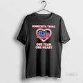 Official Minnesota Twins One Team One Heart T-Shirts, Hoodie, Sweatshirt | RetroVerseTees.com