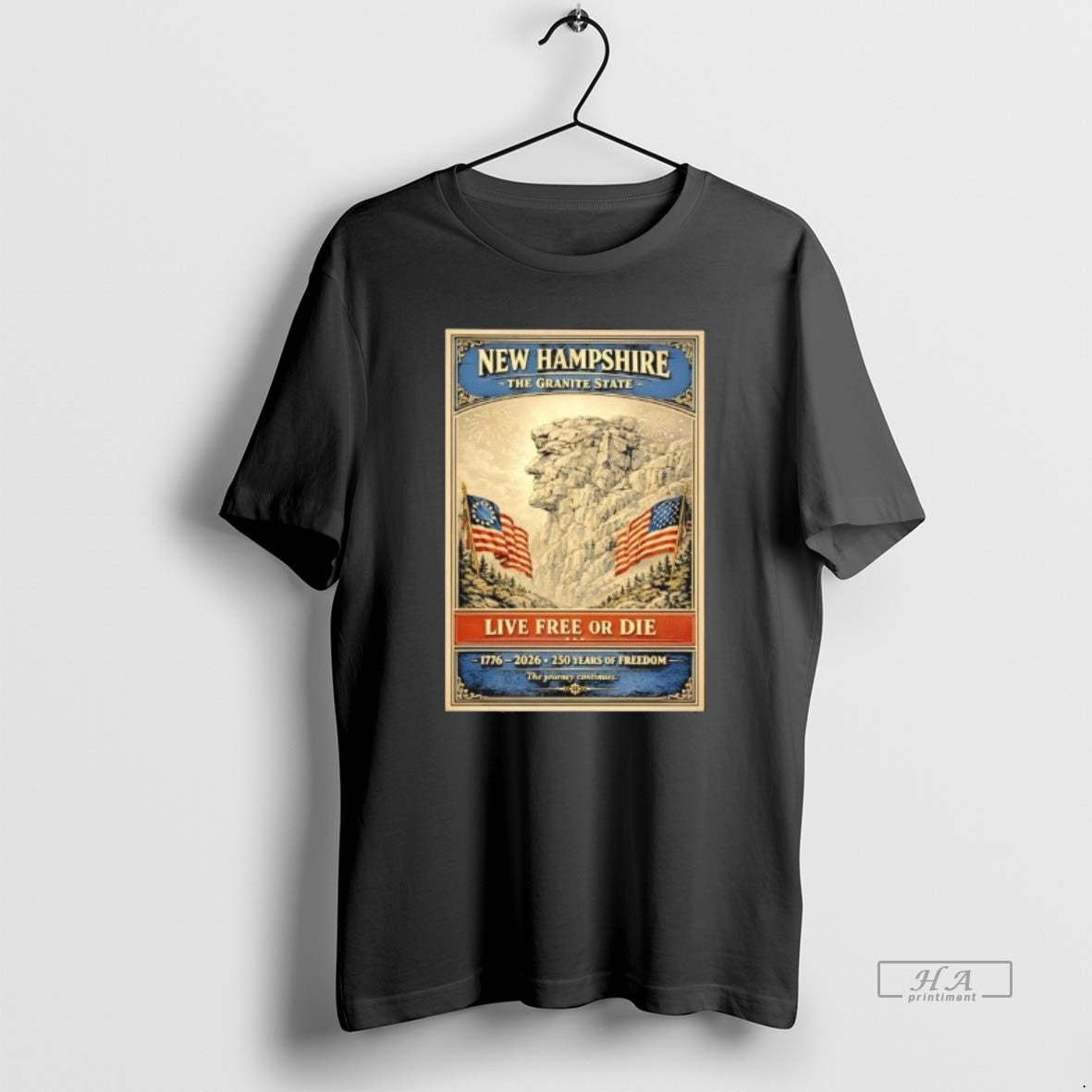 Official New Hampshire The Granite State Live Free Or Die 250 Years Of Freedom T-Shirts, Hoodie, Sweatshirt