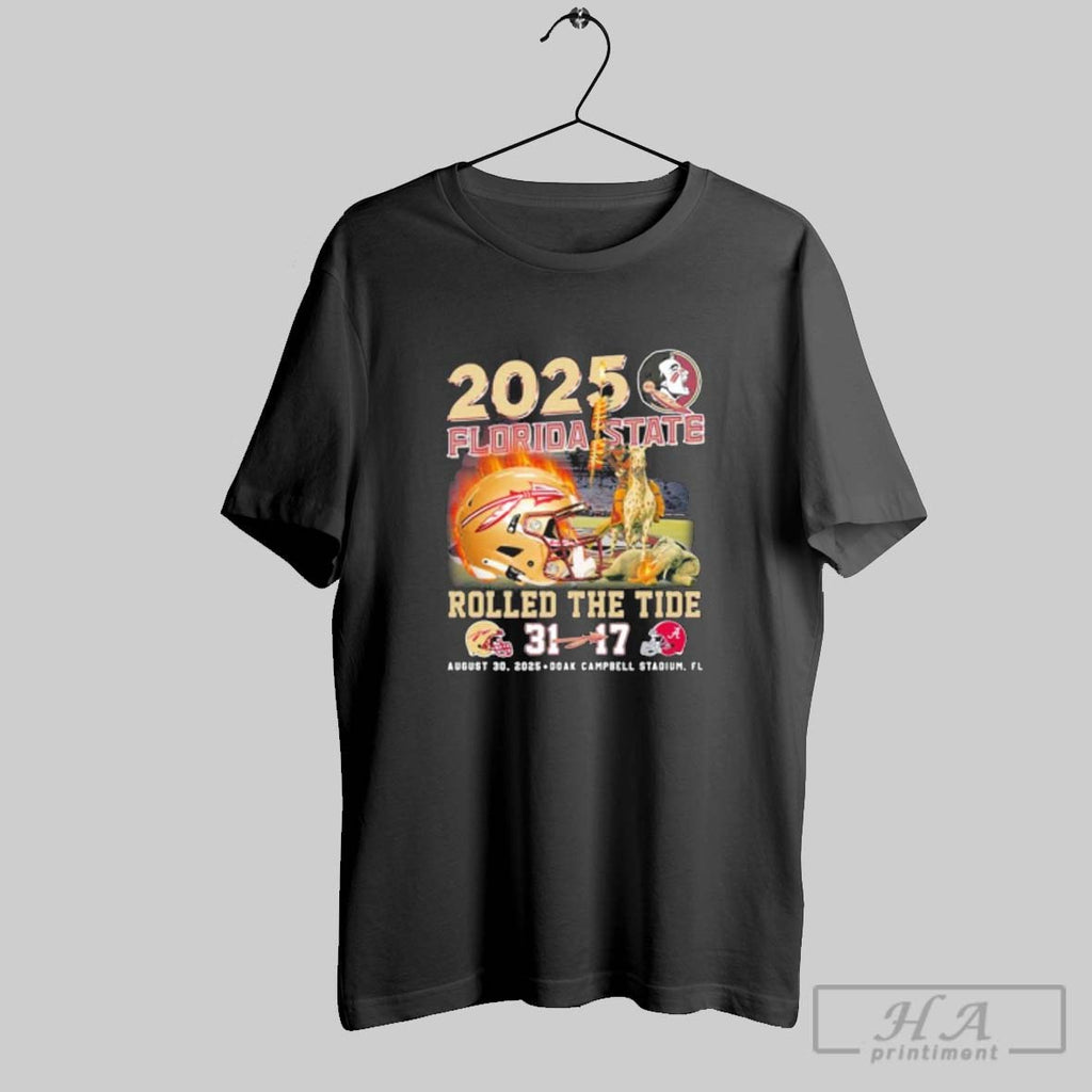 Official Official Florida State Seminoles 2025 Rolled The Tide 31 17 Alabama Shirt Tee