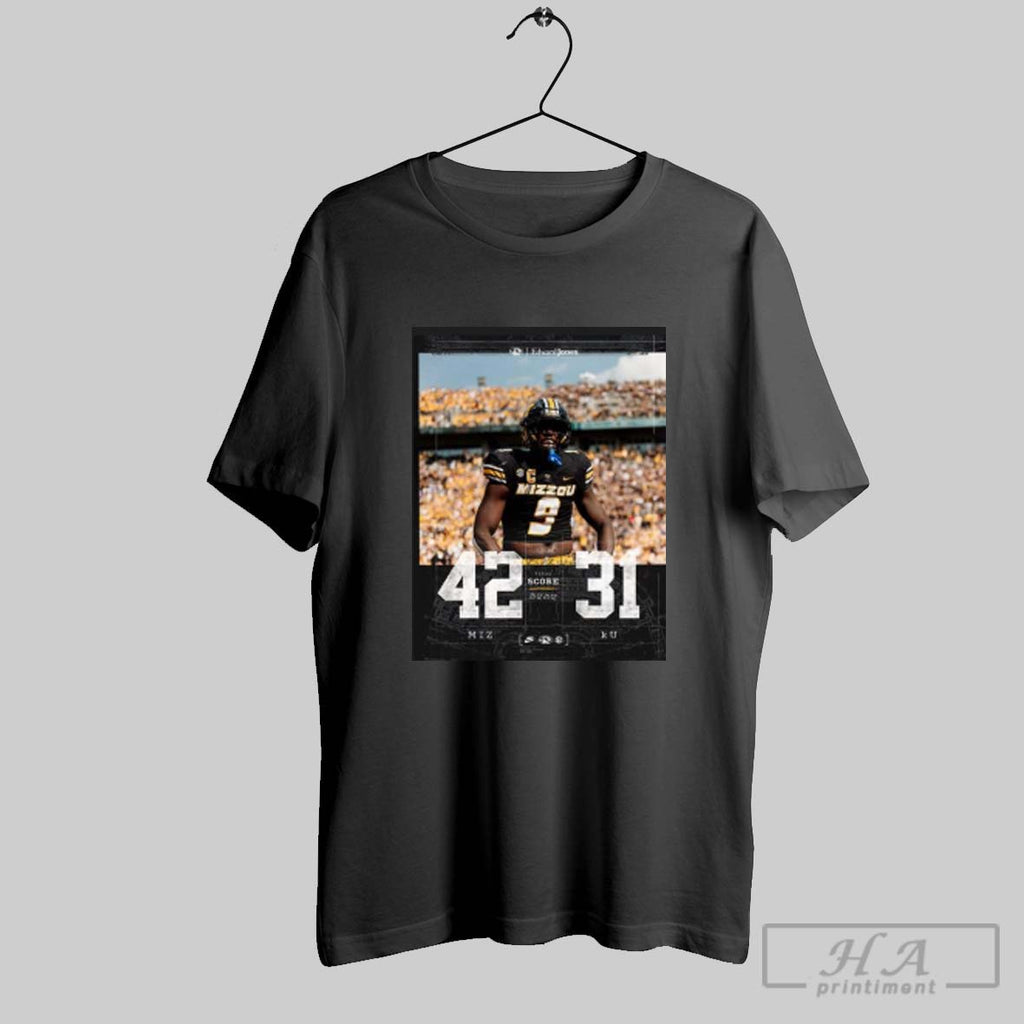 Official Official Mizzou Win 42 31 Kansas Poster