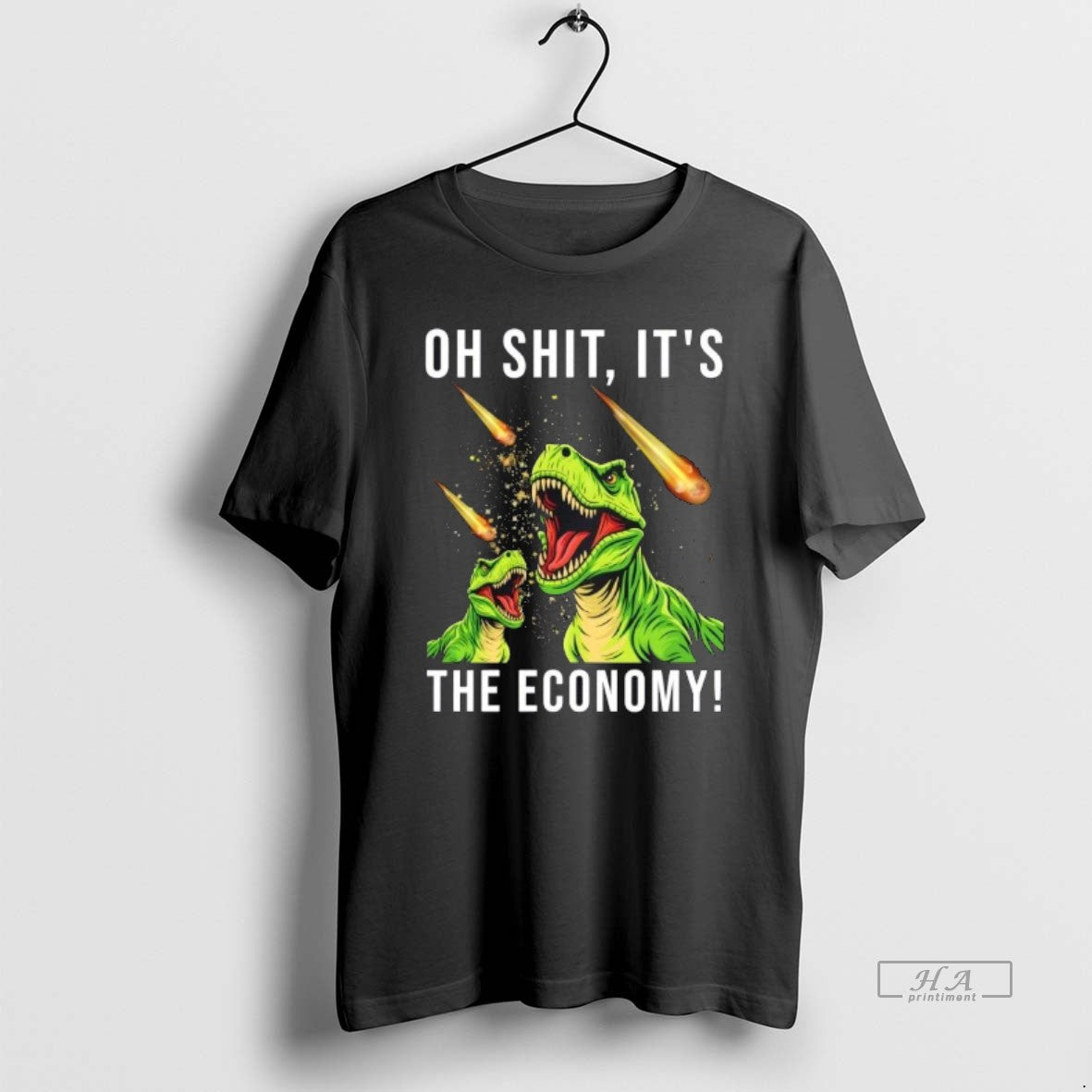 Official Oh Shit Its The Economy T Rex T-Shirts, Hoodie, Sweatshirt | RetroVerseTees.com