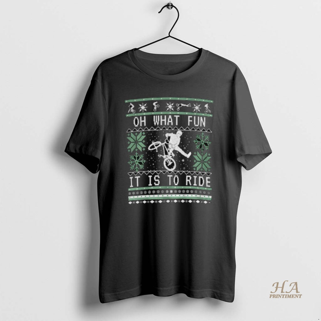 Official Oh What Fun It Is To Ride Bike Merry Christmas