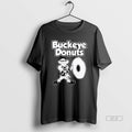 Official Ohio State Buckeye Mascot Holding Donut Buckeye Donuts T-Shirts, Hoodie, Sweatshirt | RetroVerseTees.com