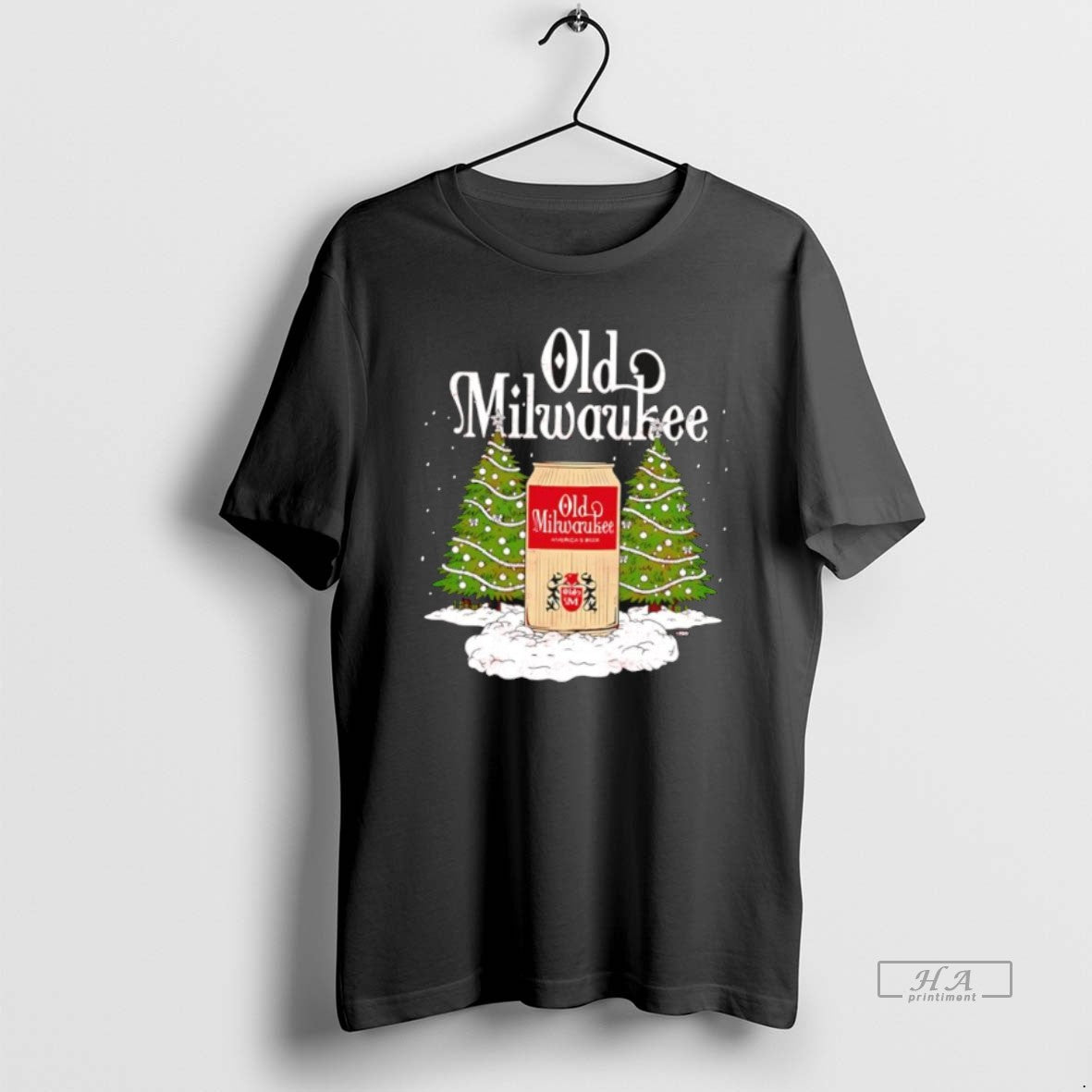 Official Old Milwaukee Trees Happy Holidays T-Shirts, Hoodie, Sweatshirt | RetroVerseTees.com