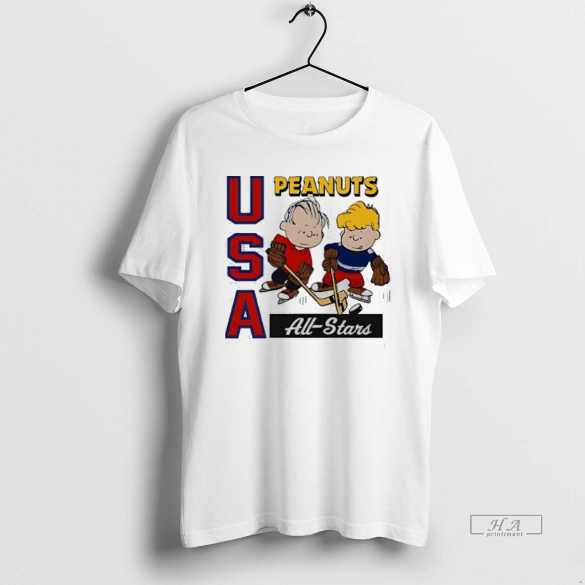 Official Peanuts X Usa Hockey All Stars Cartoon T-Shirts, Hoodie, Sweatshirt | RetroVerseTees.com