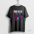 Official Pride Or Die Skull Rainbow Graphic T-Shirts, Hoodie, Sweatshirt | RetroVerseTees.com