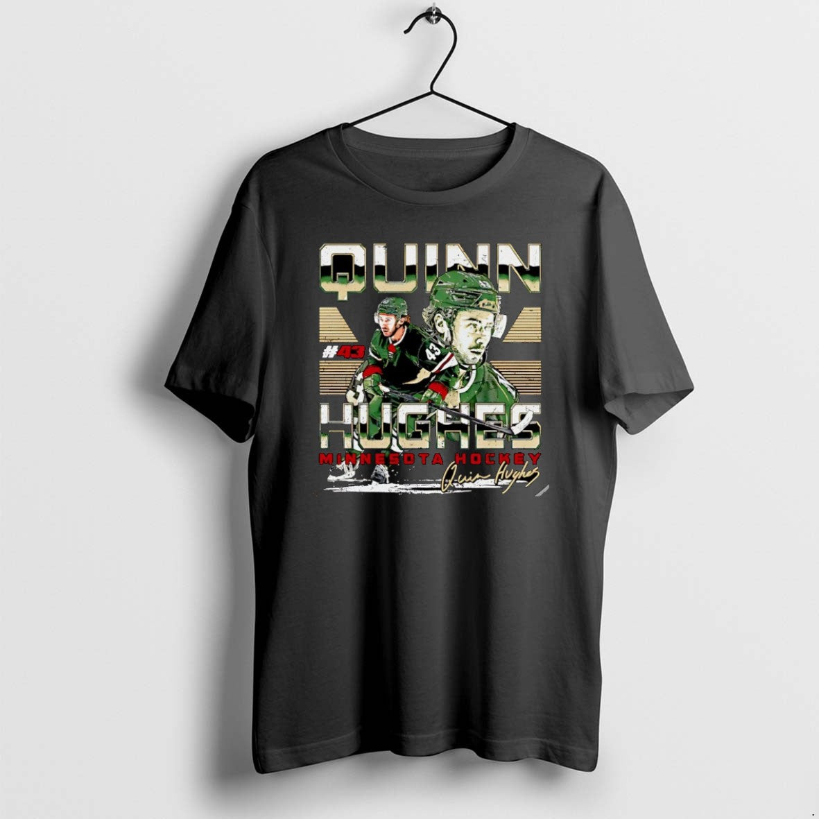 Official Quinn Hughes Minnesota Wild Dual Signature Christmas T-Shirts, Hoodie, Sweatshirt | RetroVerseTees.com