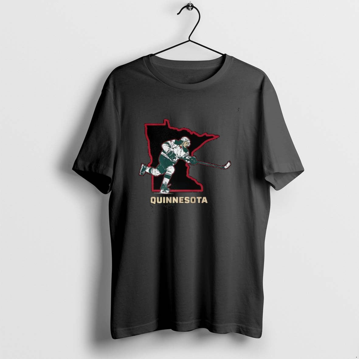 Official Quinn Hughes Minnesota Wild Nhl Quinnesota State Border T-Shirts, Hoodie, Sweatshirt | RetroVerseTees.com