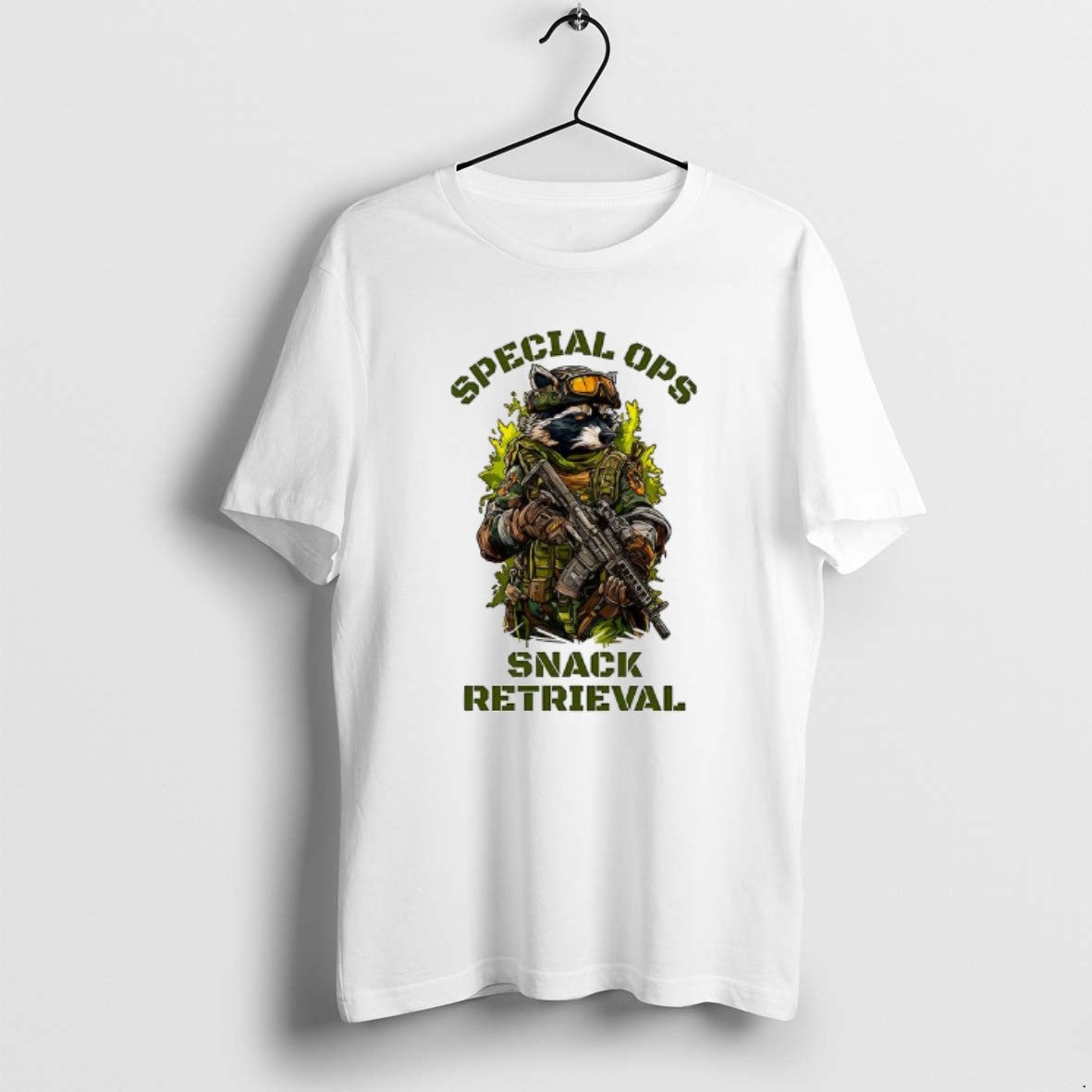 Official Raccoon In Combat Gear Special Ops Snack Retieval T-Shirts, Hoodie, Sweatshirt | RetroVerseTees.com