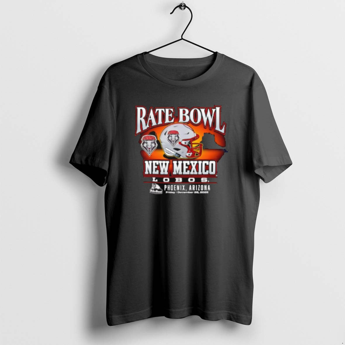 Official Rate Bowl 2025 University Of New Mexico Lobos Sunset Helmet T-Shirts, Hoodie, Sweatshirt | RetroVerseTees.com