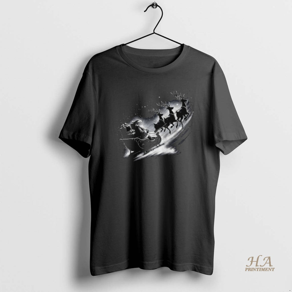 Official Retro Santa Claus Reindeer Night Sky Christmas
