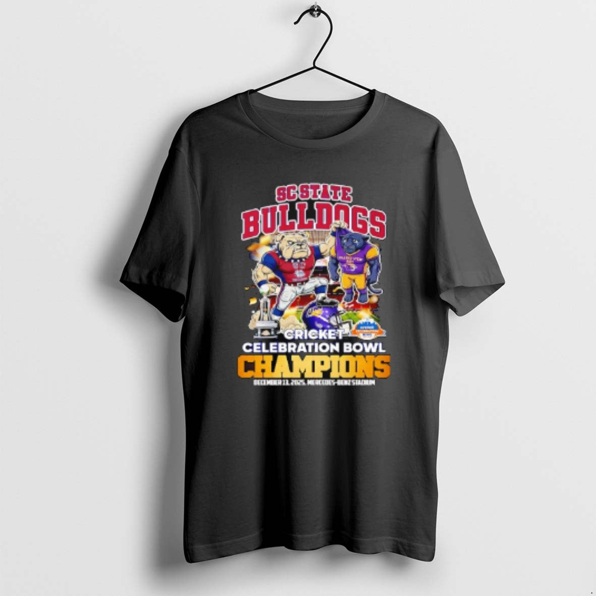 Official Sc State Bulldogs Cricket Celebration Bowl Champions 2025 Mascot T-Shirts, Hoodie, Sweatshirt | RetroVerseTees.com