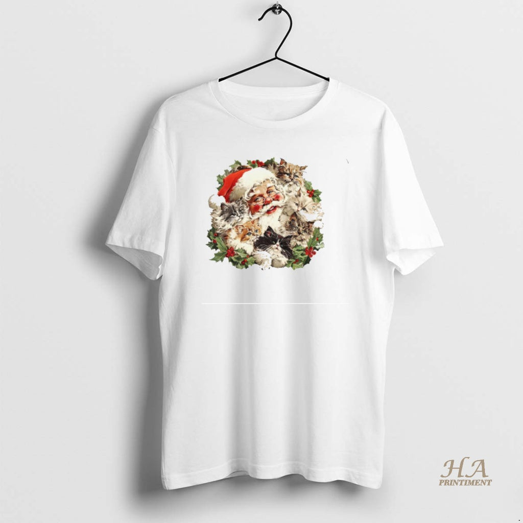 Official Santa Claus Kittens Christmas Retro 90s