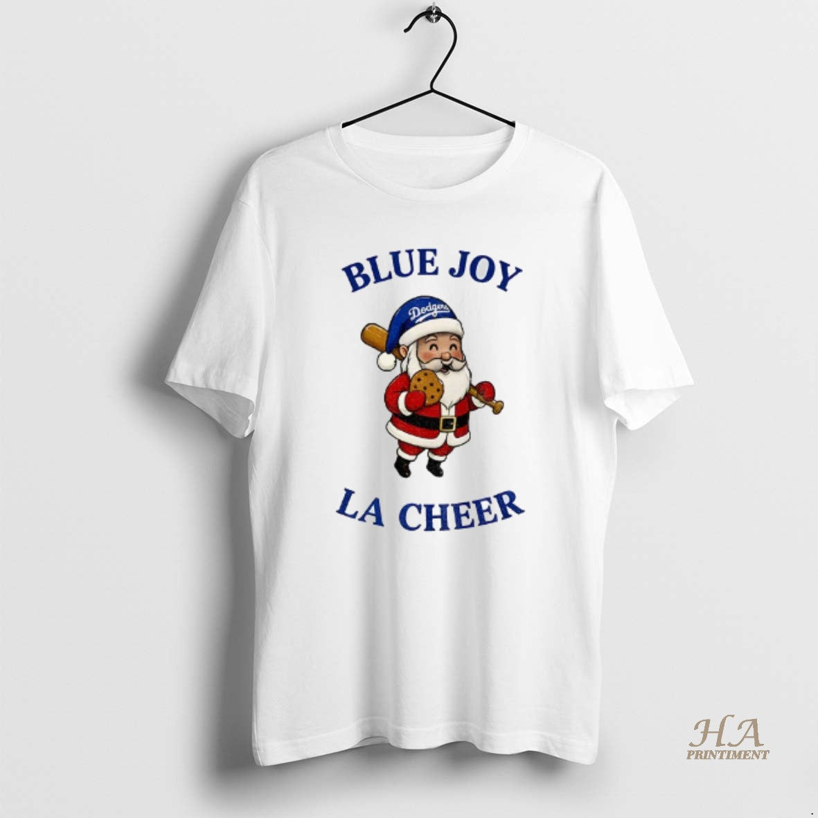 Official Santa Claus Los Angeles Dodgers Blue Joy La Cheer Baseball Mlb Christmas