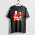 Official Santa Claus And The Grinch In The Style Of Beavis And Butt Head T-Shirts, Hoodie, Sweatshirt | RetroVerseTees.com