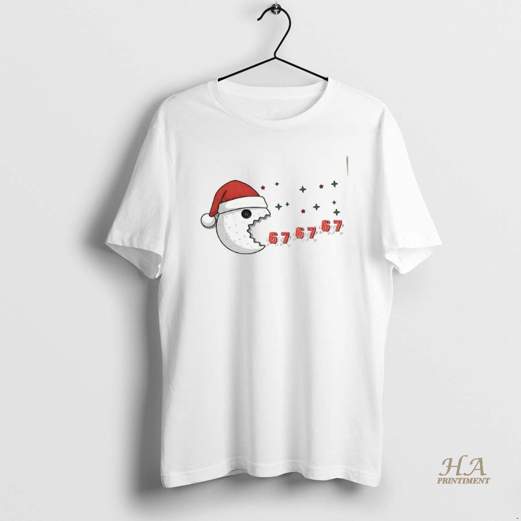 Official Santa Hat 67 Meme Pacman Game Funny Christmas
