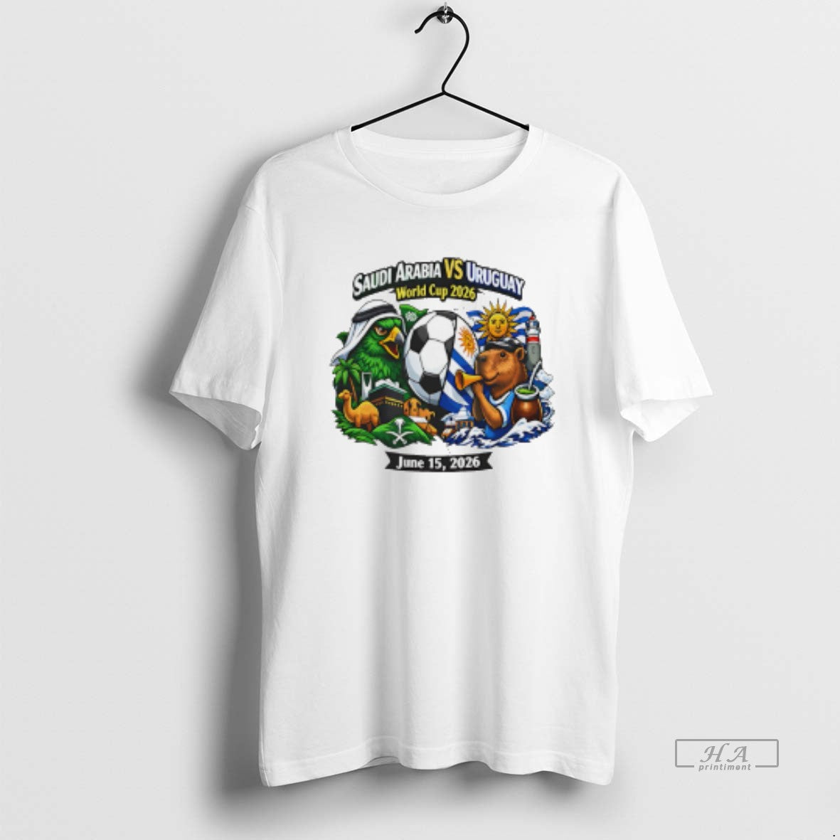 Official Saudi Arabia Vs Uruguay 2026 World Cup Mascot T-Shirts, Hoodie, Sweatshirt | RetroVerseTees.com