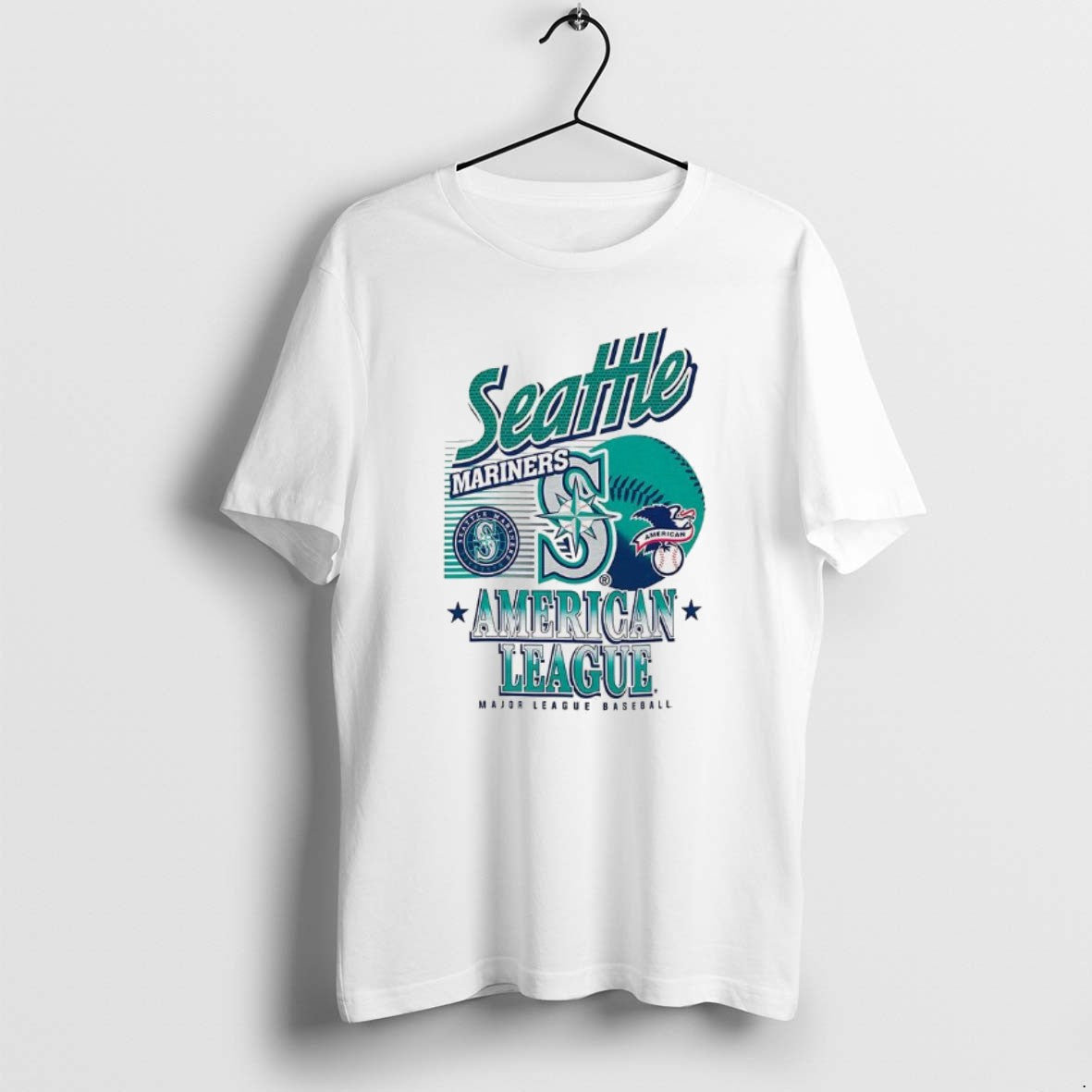 Official Seattle Mariners Mlb American National League Logo Ball Retro T-Shirts, Hoodie, Sweatshirt | RetroVerseTees.com