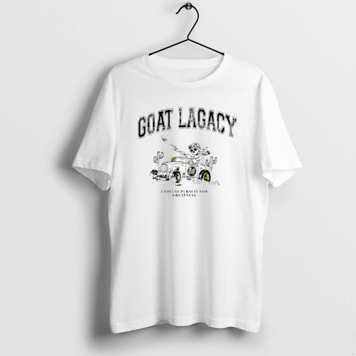Official Skeleton 88 Car Goat Lagacy Endless Pursuit For Greatness T-Shirts, Hoodie, Sweatshirt | RetroVerseTees.com