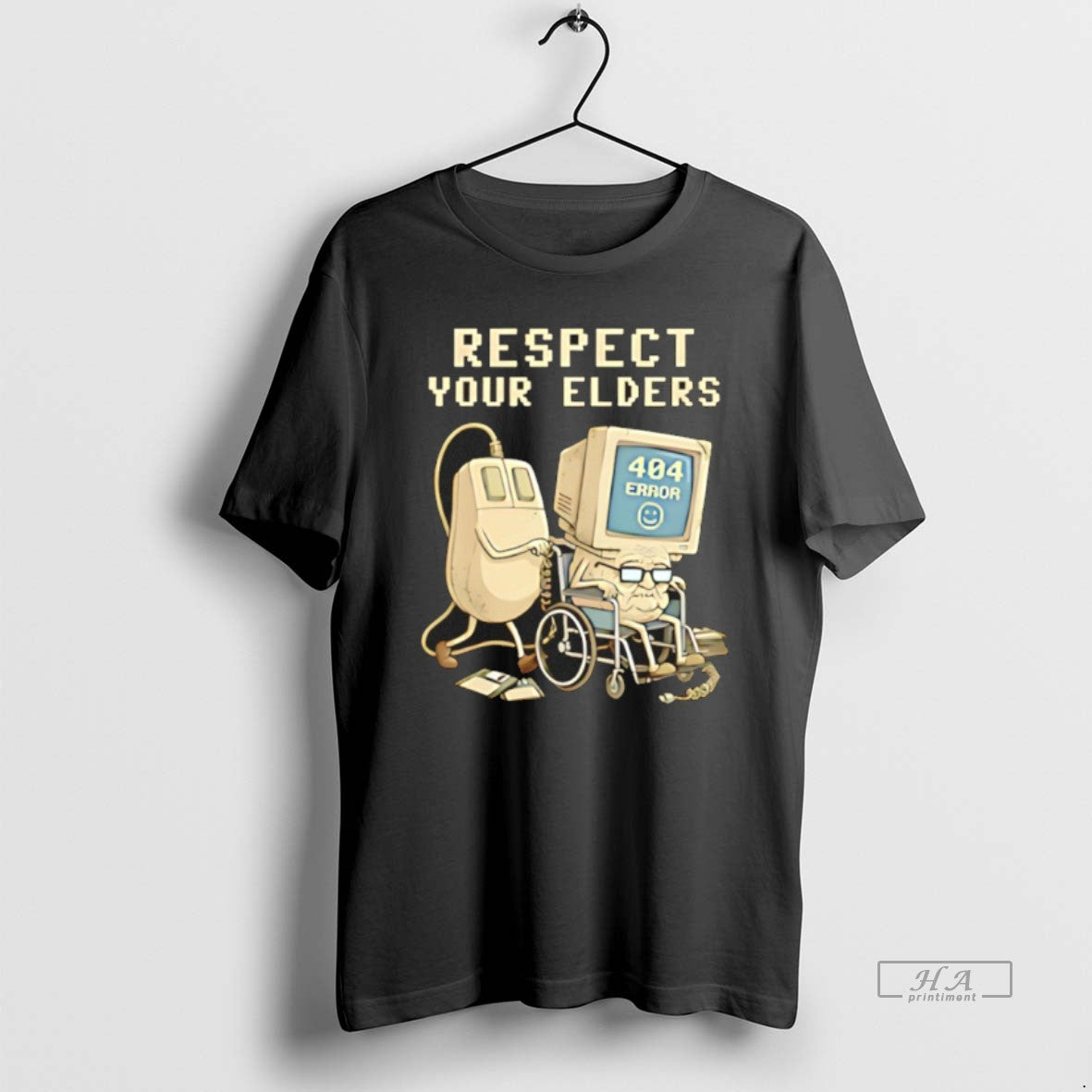 Official Tech 404 Error Hilarious Respect Your Elders T-Shirts, Hoodie, Sweatshirt | RetroVerseTees.com
