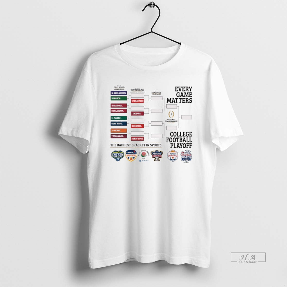 Official Texas Tech 2025 College Football Playoff Every Game Matters The Baddest Bracket In Sports T-Shirts, Hoodie,...