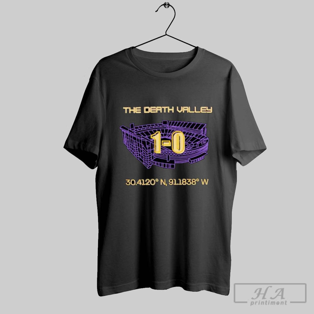 Official The Death Valley 1 0 Lsu Stadium Coordinates Posters Black