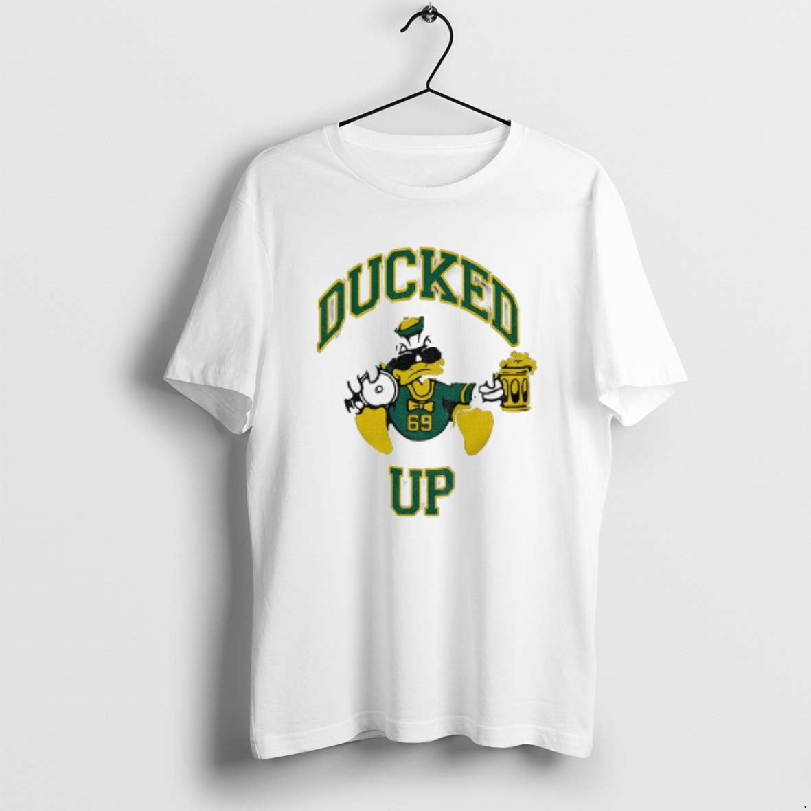 Official The Duck Oregon Duck Mascot Ducked Up Parody Logo T-Shirts, Hoodie, Sweatshirt | RetroVerseTees.com