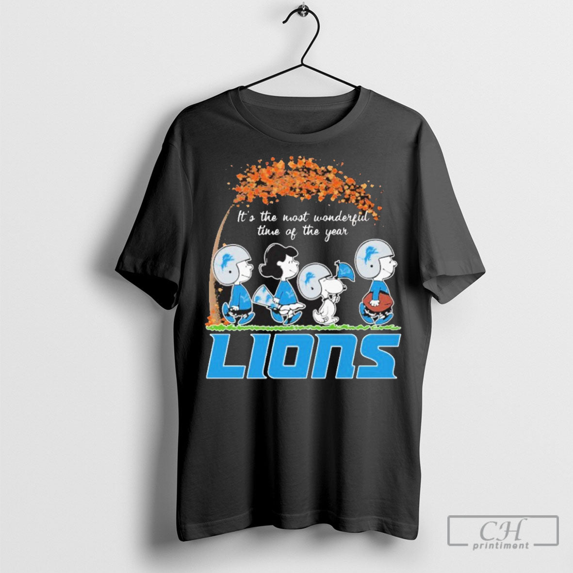 Official The Peanuts Walking X Detroit Lions Its The Most Wonderful Time Of The Year