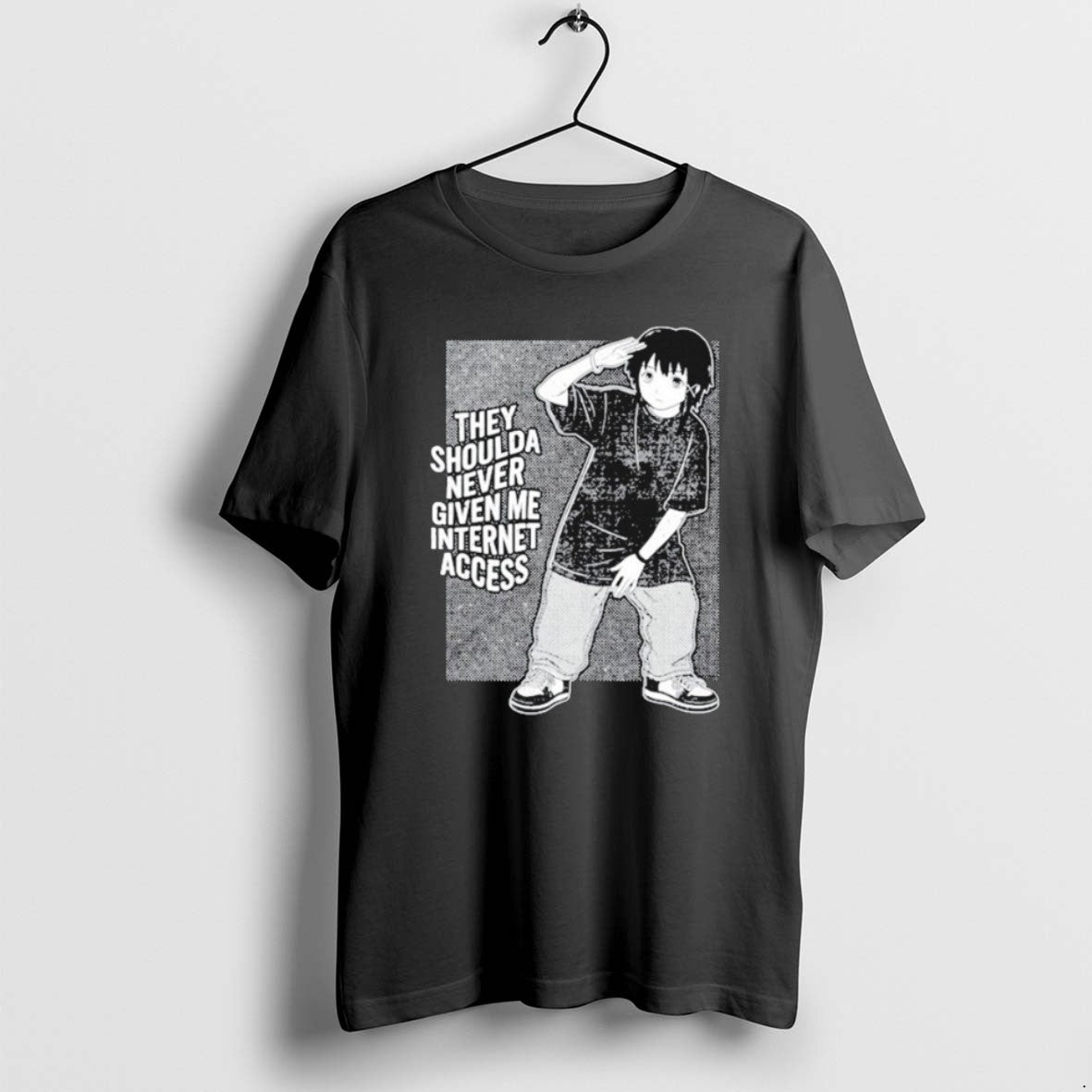 Official They Shoulda Never Given Me Internet Access T-Shirts, Hoodie, Sweatshirt | RetroVerseTees.com